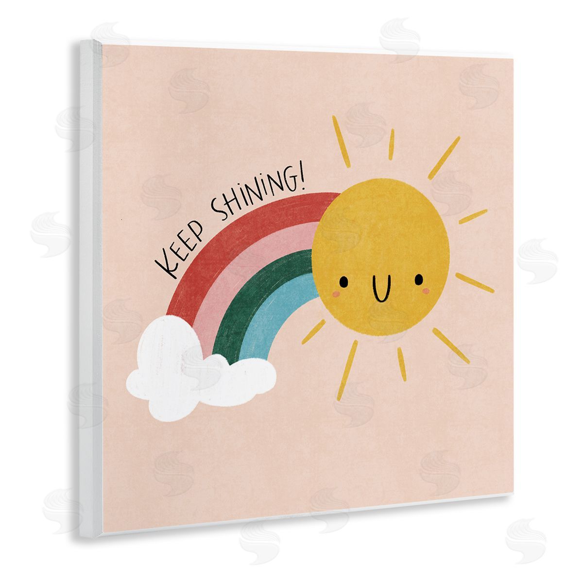 Keep Shining Inspirational Rainbow Wood Plaque Wall Art, Home Decor by Sarah Hickman