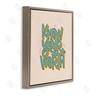 Sarah Hickman | Know Your Worth Green on Beige