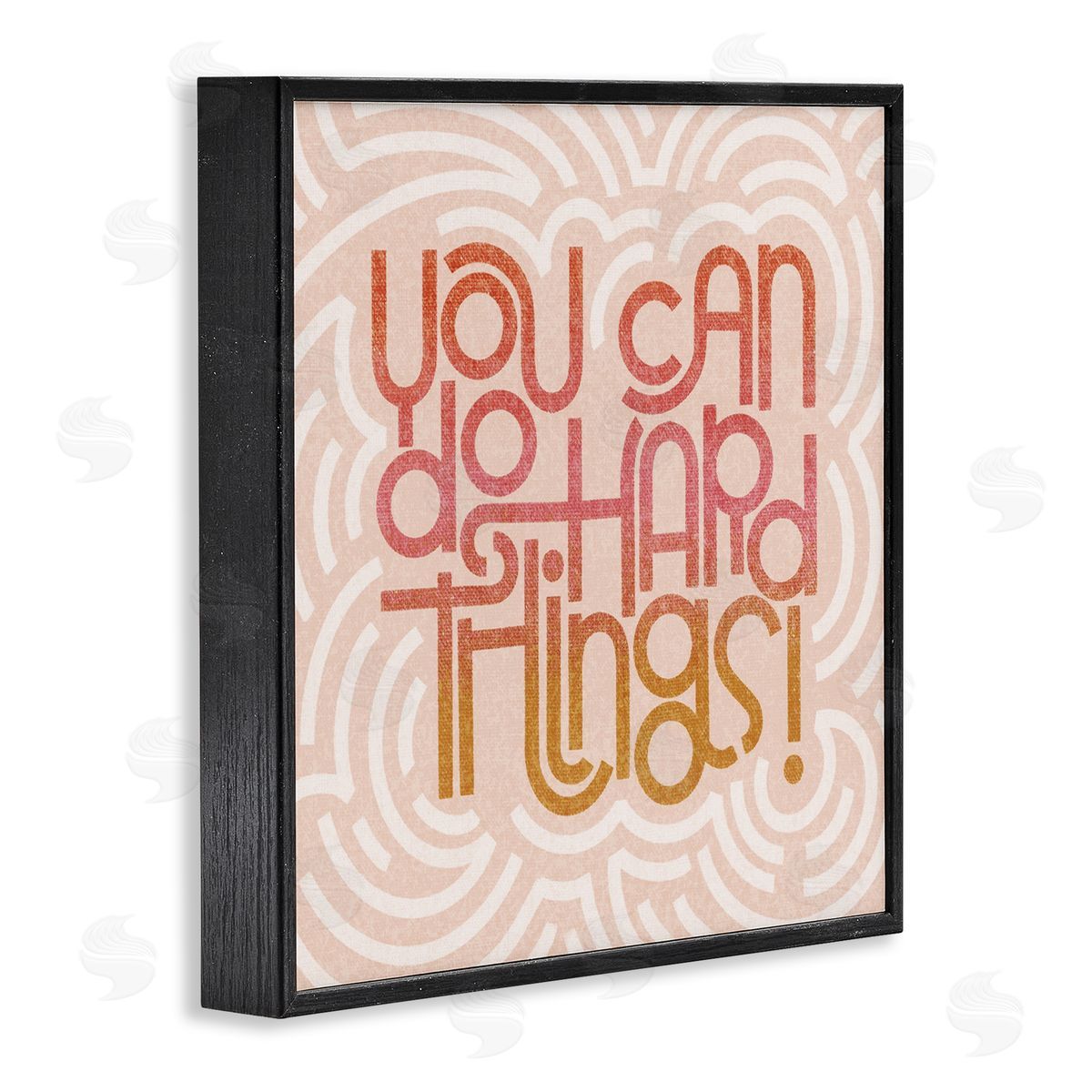 Pastel You Can Do Hard Things Black Frame Print Wall Art, Home Decor by Sarah Hickman