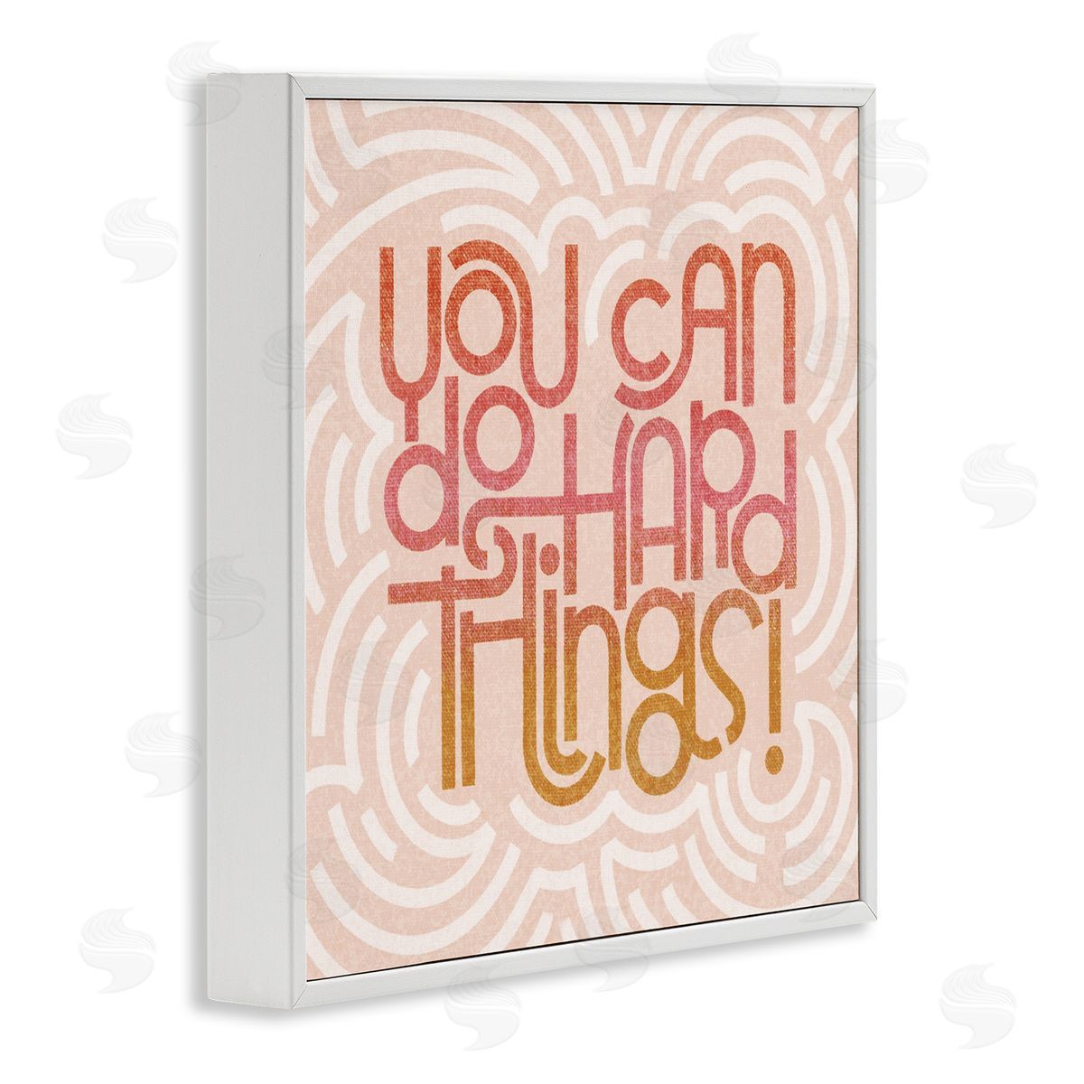 Pastel You Can Do Hard Things White Frame Print Wall Art, Home Decor by Sarah Hickman