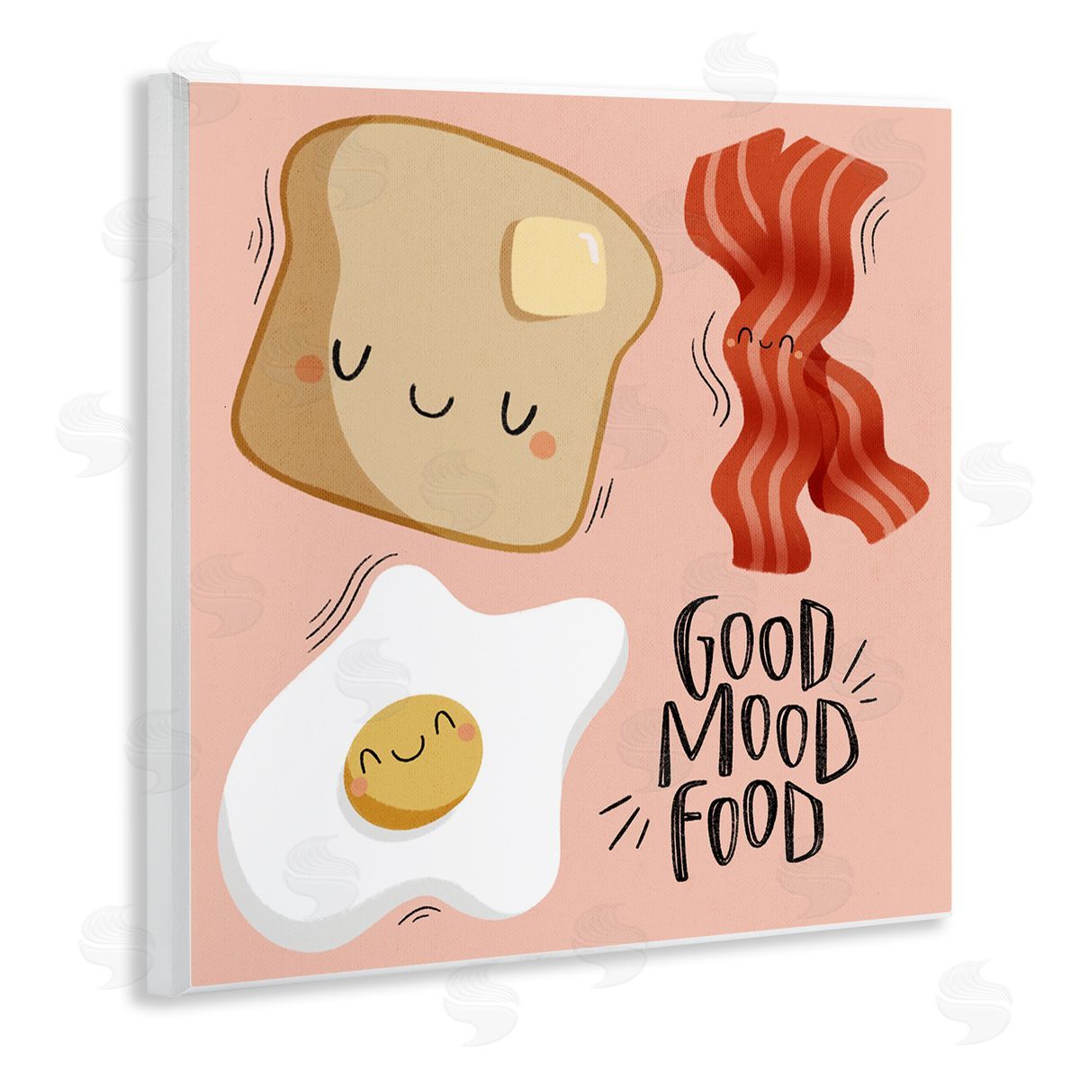 Good Mood Food Breakfast Wood Plaque Wall Art, Home Decor by Sarah Hickman