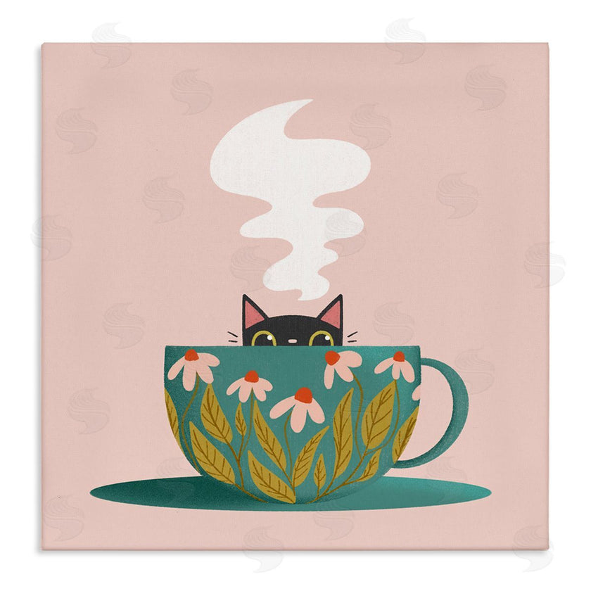 Sarah Hickman | Cat Peeking Over Teacup