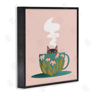 Sarah Hickman | Cat Peeking Over Teacup
