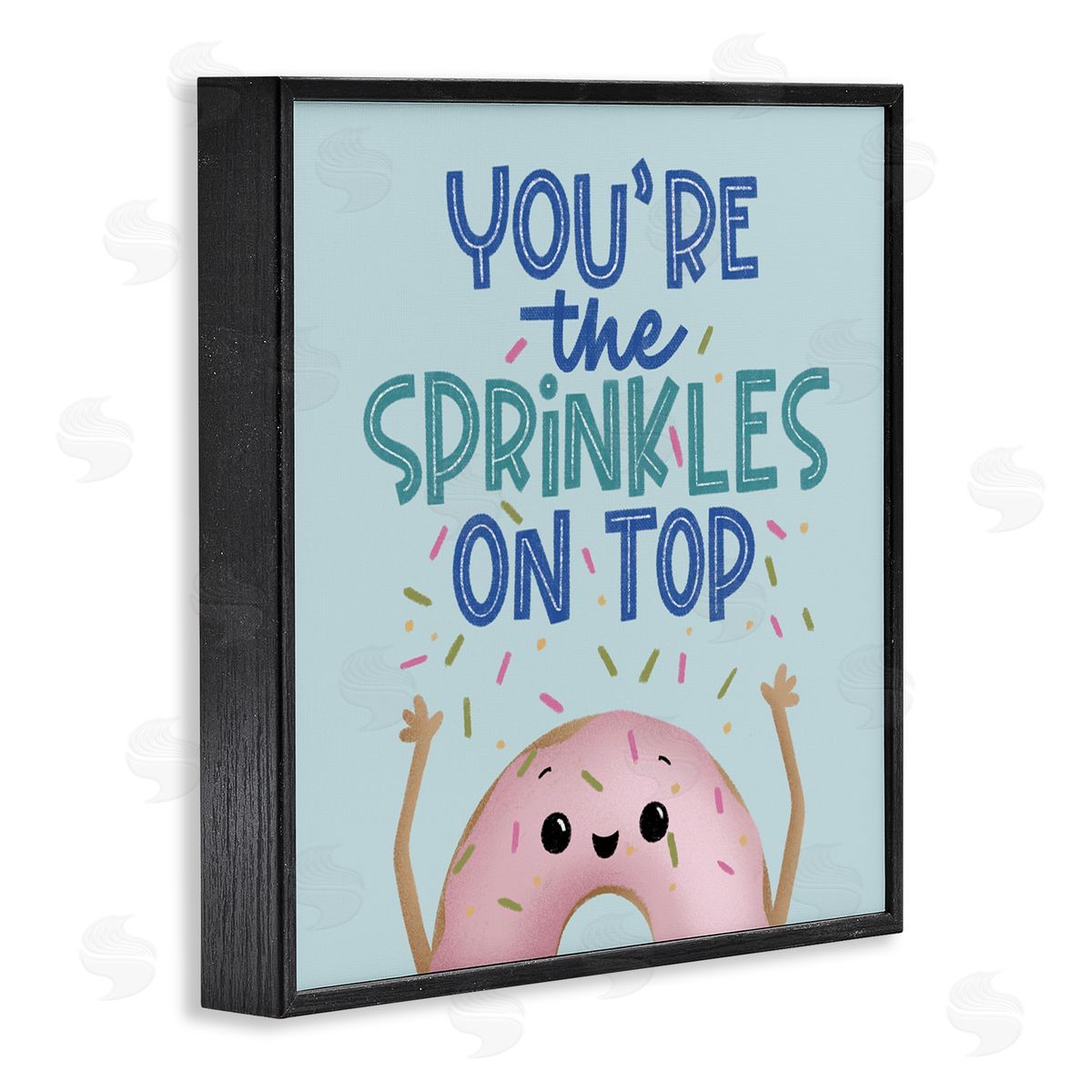 You're The Sprinkles On Top Black Frame Print Wall Art, Home Decor by Sarah Hickman