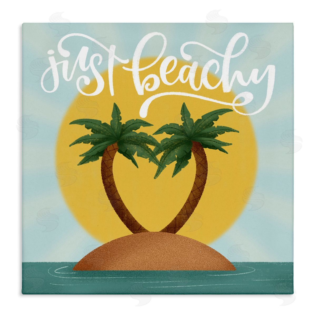 Just Beachy Tropical Island Canvas Wall Art, Home Decor by Sarah Hickman