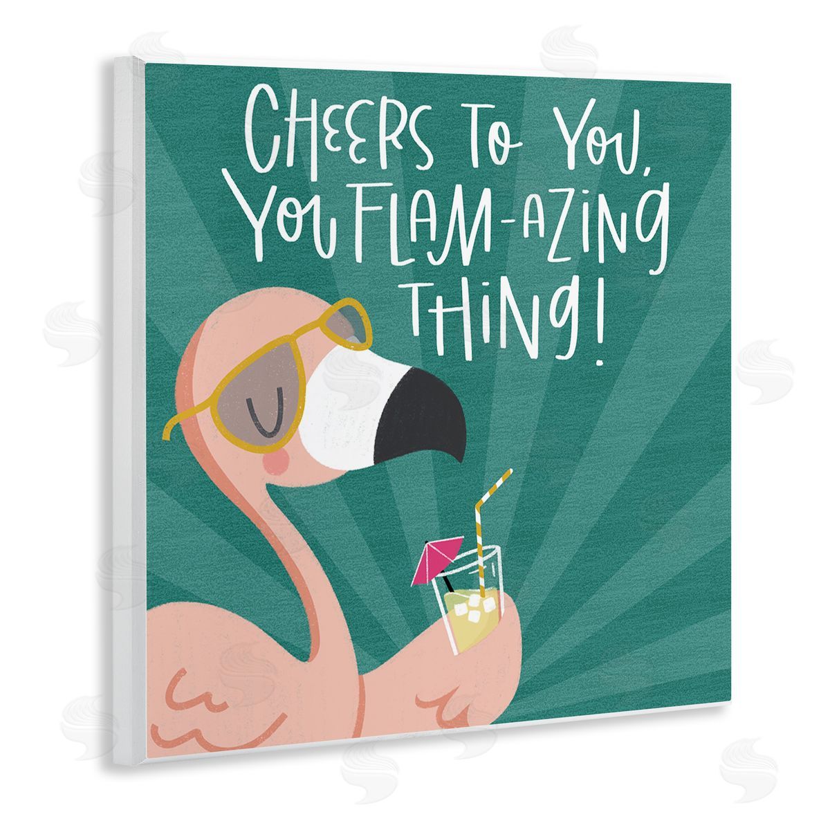 Cheers To You Flamazing Wood Plaque Wall Art, Home Decor by Sarah Hickman