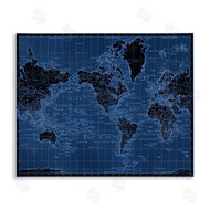 Phillipa Katz | Blue Toned World Map