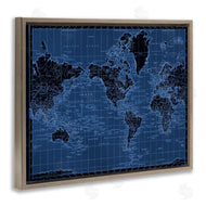 Phillipa Katz | Blue Toned World Map