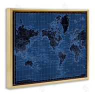 Phillipa Katz | Blue Toned World Map