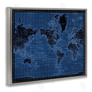 Phillipa Katz | Blue Toned World Map