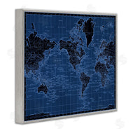Phillipa Katz | Blue Toned World Map