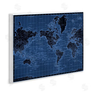 Phillipa Katz | Blue Toned World Map