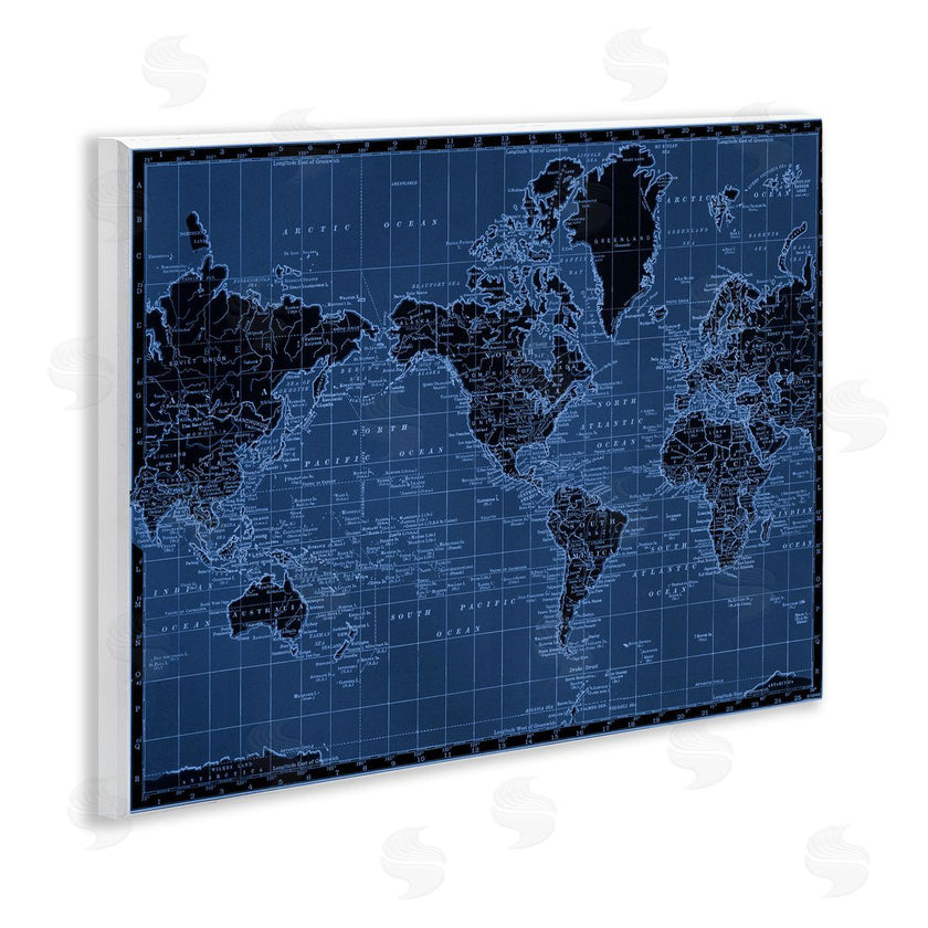 Phillipa Katz | Blue Toned World Map
