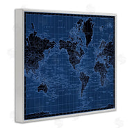 Phillipa Katz | Blue Toned World Map
