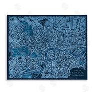 Phillipa Katz | Blue Detailed London Map