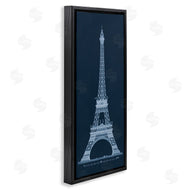 Phillipa Katz | White Parisian Tower on Blue