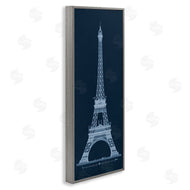 Phillipa Katz | White Parisian Tower on Blue