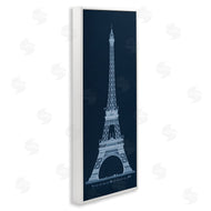 Phillipa Katz | White Parisian Tower on Blue