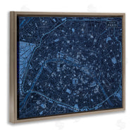 Phillipa Katz | Blue Detailed Paris Map
