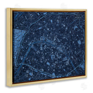 Phillipa Katz | Blue Detailed Paris Map