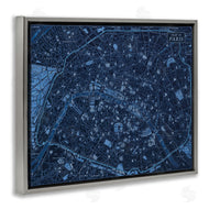 Phillipa Katz | Blue Detailed Paris Map