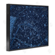 Phillipa Katz | Blue Detailed Paris Map