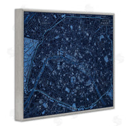 Phillipa Katz | Blue Detailed Paris Map
