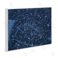 Phillipa Katz | Blue Detailed Paris Map
