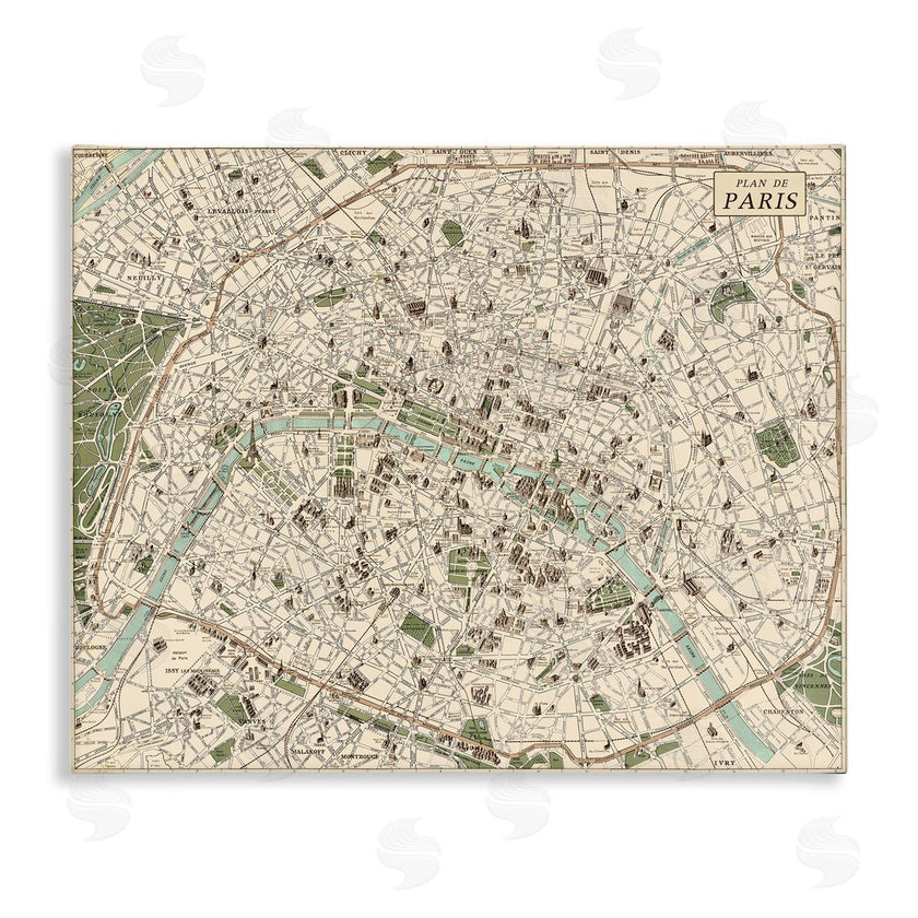 Phillipa Katz | Vintage Map of Paris