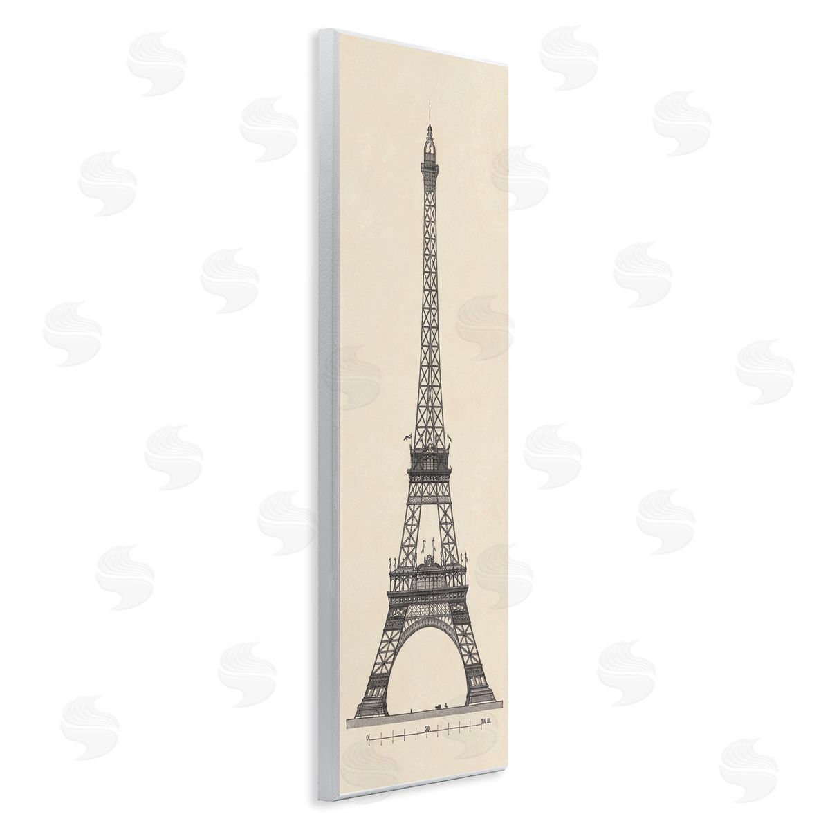 Parisian Tower Illustration Wood Plaque Wall Art, Home Decor by Phillipa Katz