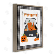 Sazerelli Designs | Pumpkin Truck with Gingham Border