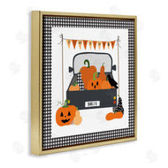 Sazerelli Designs | Pumpkin Truck with Gingham Border