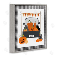 Sazerelli Designs | Pumpkin Truck with Gingham Border