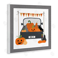 Sazerelli Designs | Pumpkin Truck with Gingham Border