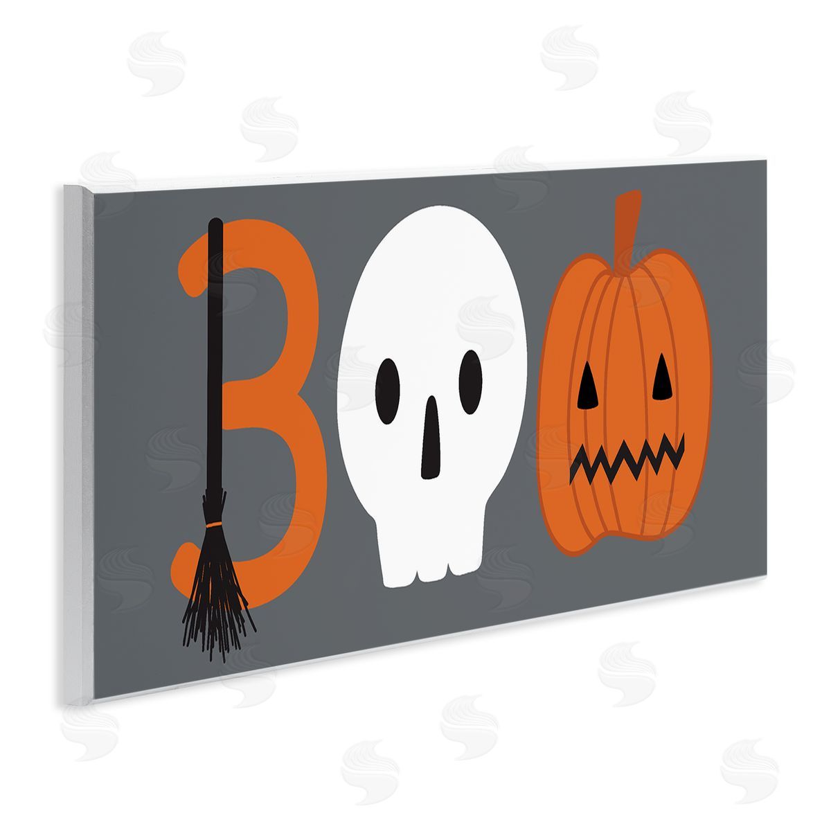 Boo Halloween Fun Typography Wood Plaque Wall Art, Home Decor by Sazerelli Designs