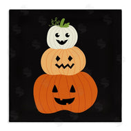 Sazerelli Designs | Happy Jack-o-Lanterns on Black