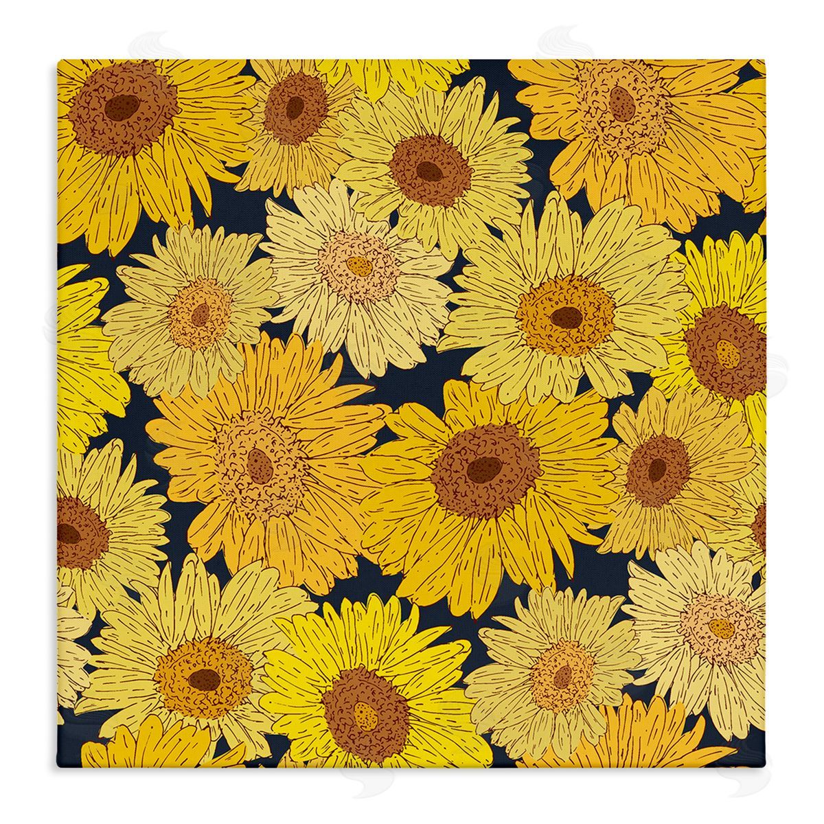 Charming Country Sunflowers Pattern Canvas Wall Art, Home Decor by Sazerelli Designs
