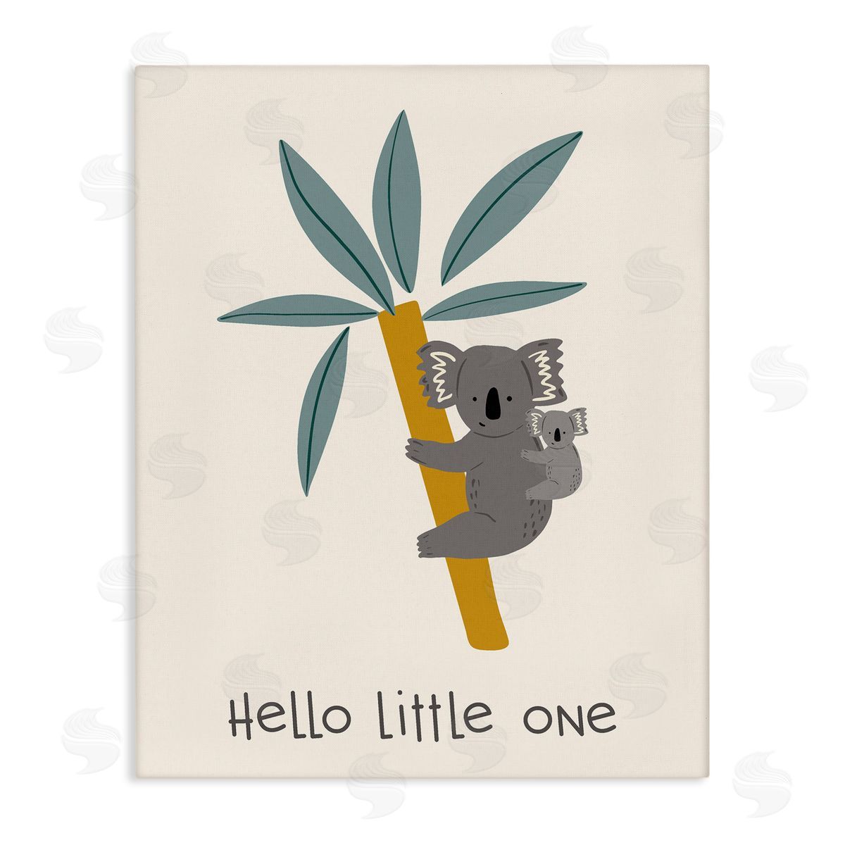 Hello Little One Koalas Canvas Wall Art, Home Decor by Sazerelli Designs