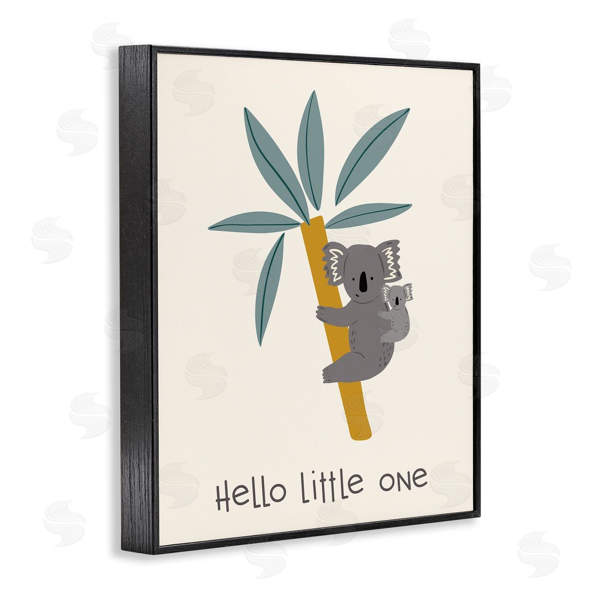 Hello Little One Koalas Black Frame Print Wall Art, Home Decor by Sazerelli Designs