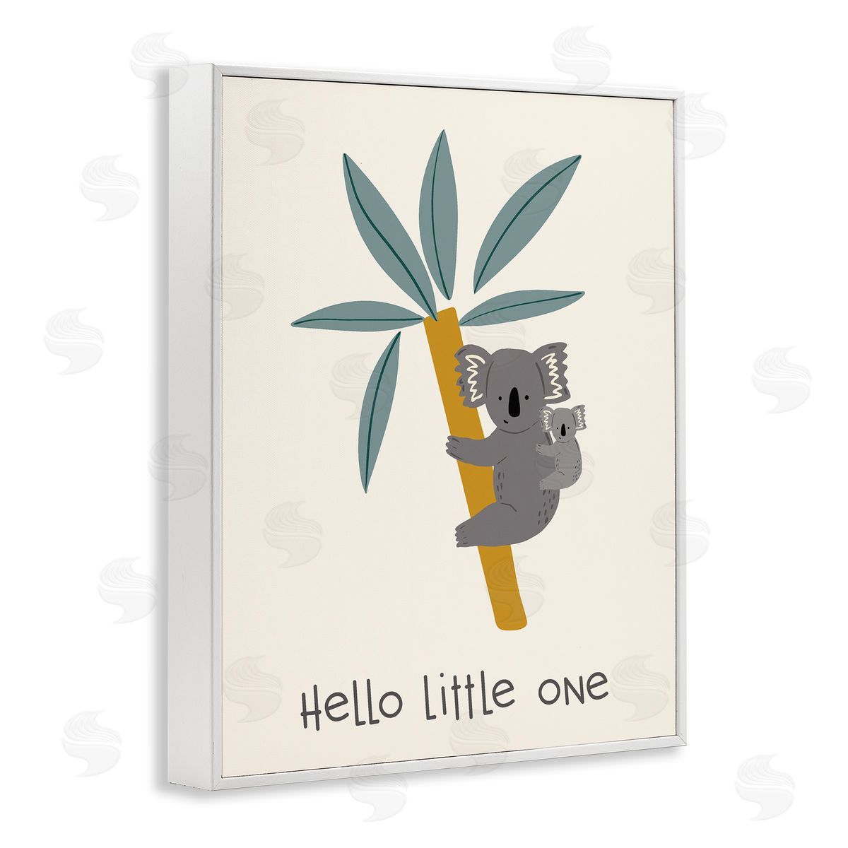 Hello Little One Koalas White Frame Print Wall Art, Home Decor by Sazerelli Designs
