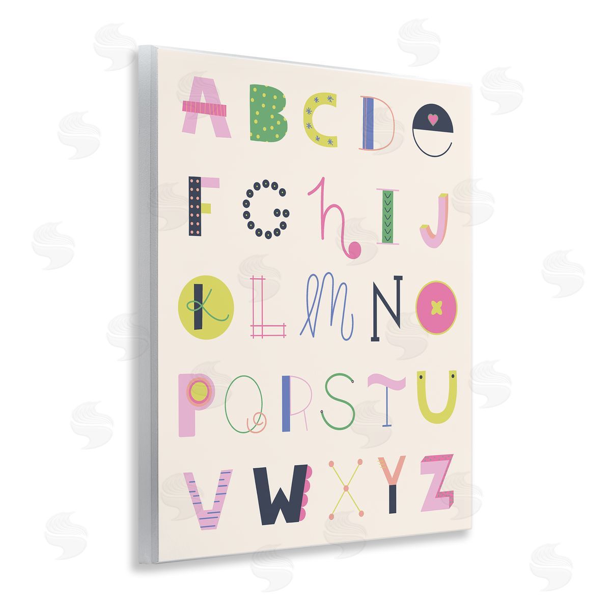 Eclectic Alphabet Letters Wood Plaque Wall Art, Home Decor by Sazerelli Designs