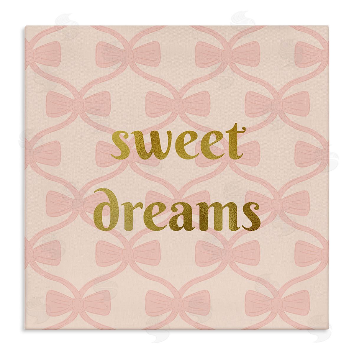 Pastel Bows & Sweet Dreams Canvas Wall Art, Home Decor by Sazerelli Designs