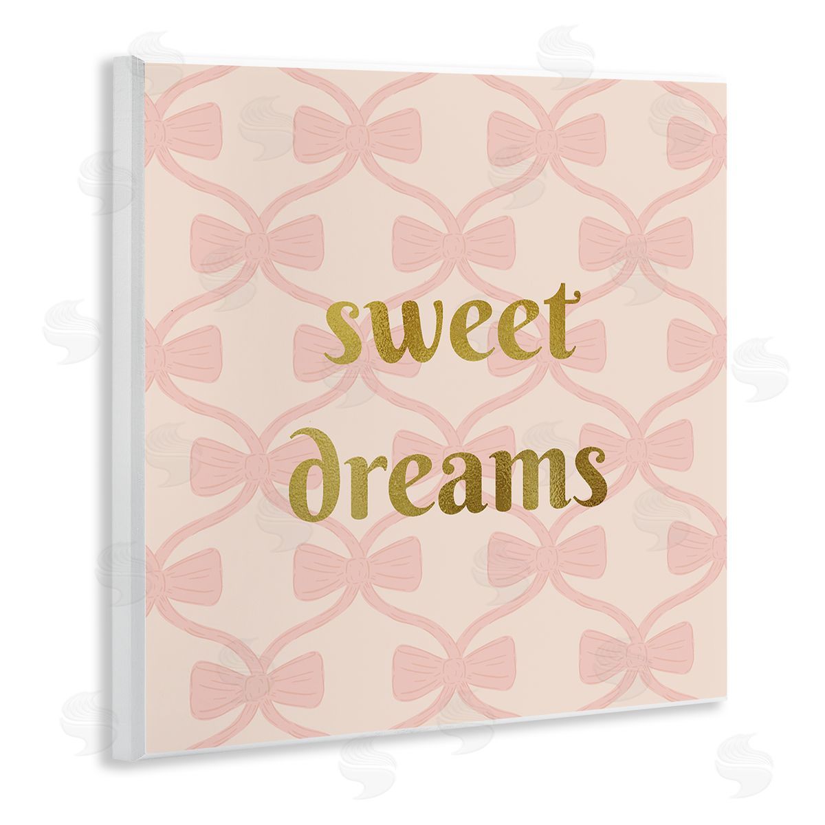Pastel Bows & Sweet Dreams Wood Plaque Wall Art, Home Decor by Sazerelli Designs