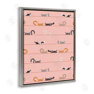 Sazerelli Designs | Peeking Cats on Pink