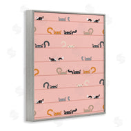 Sazerelli Designs | Peeking Cats on Pink