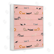 Sazerelli Designs | Peeking Cats on Pink