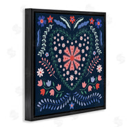 Sazerelli Designs | Folk Flowers in Heart Pattern