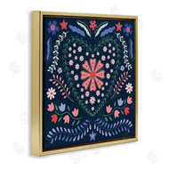 Sazerelli Designs | Folk Flowers in Heart Pattern