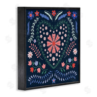Sazerelli Designs | Folk Flowers in Heart Pattern