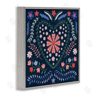 Sazerelli Designs | Folk Flowers in Heart Pattern